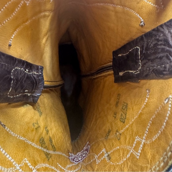 Nocona Leather Cowboy Boots Men’s Size 12 Dark Brown Western Boot - Picture 11 of 12